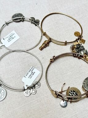 Alex and Ani Energy Bracelet Collection Set of 4 Gold and Silver